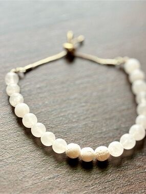 Essential Oil White Lava Bead Bracelet